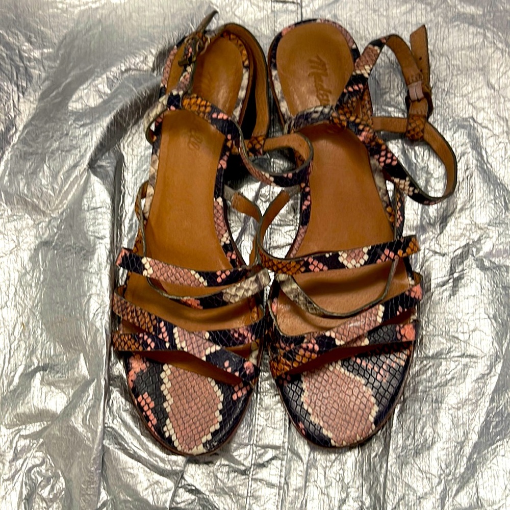 MADEWELL - heels Sandal in Snake Embossed Leather size 9